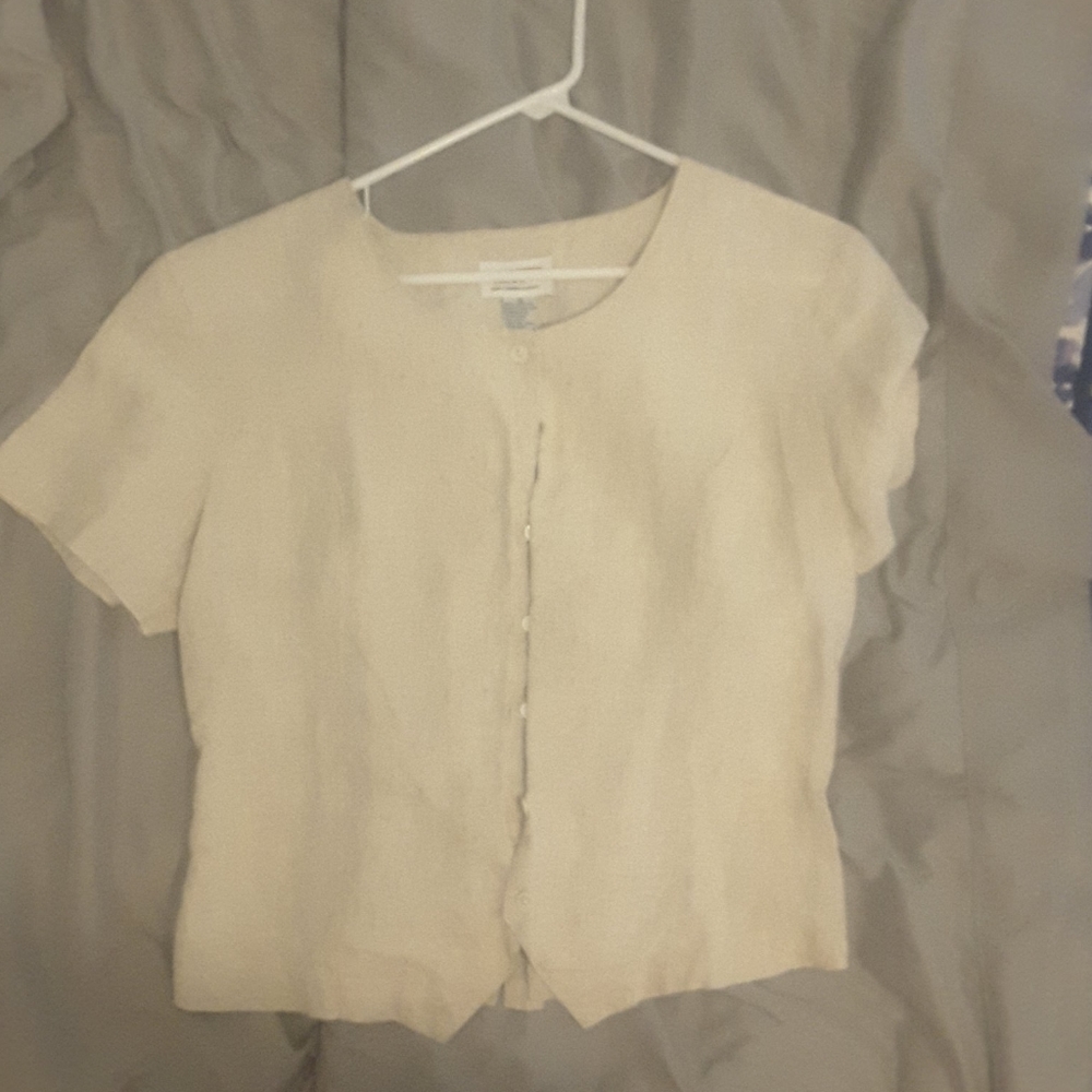 Women's Talbot short sleeve khaki size 10 top